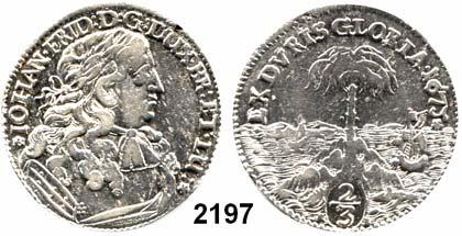 ..Sehr schön - vorzüglich 30,- 2196 Mariengroschen 1673 mit Wildem Mann, Zellerfeld. 0,7 g. Welter 1807.
