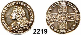 Welter 2206... Feine Tönung, vorzüglich 30,- Georg II. 1727 1760 2219 1/6 Taler 1727, Clausthal. 3,19 g. Welter 2608.