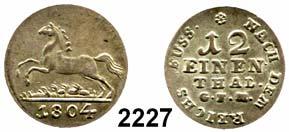 .Sehr schön - vorzüglich 50,- 2225 4 Pfennig 1792 mit Sankt Andreas und Pfennig 1795 mit Monogramm, beide Clausthal (Cu). Welter 2877 und 2886.