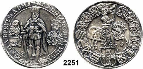 , Stempelglanz 100,- Deutscher Orden Albrecht von Brandenburg - Kulmbach 1511 1525 (1568) 2250 Groschen
