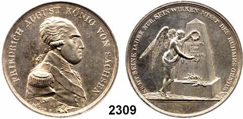 (1763) 1806 1827 2309 Silbermedaille 1818 (Krüger) zu seinem Regierungsjubiläum. Brustbild rechts.