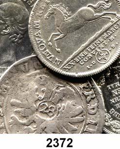 Deutsche Münzen und Medaillen 33 L O T S L O T S L O T S 2371 LOT von 4 Silbermünzen: Bayern, Gulden 1840; Frankfurt,