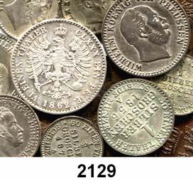 14 Deutsche Münzen und Medaillen Preußen, Königreich L O T S L O T S L O T S 2126 LOT von 13 Silbermünzen.