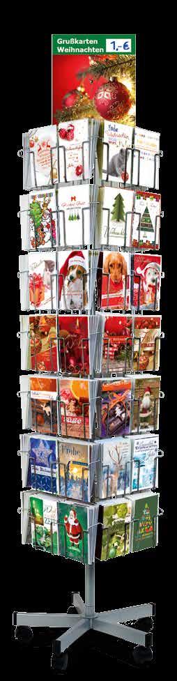 abweichen) Ständerkonzept Weihnachten Kartenformat 115 x 170 mm, mit Umschlag Motive Fächer VE Weihnachten 56 10 Neue Motive Einzelpreis Karte: UVP