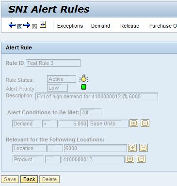 Eine vorhandene SNI-Alert-Regel anzeigen