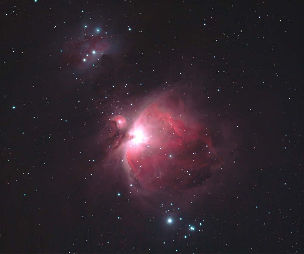 Deep-Sky-Objekt - Orionnebel M42 - Orionnebel (mit Running Man NGC 1977) Entfernung: 14.