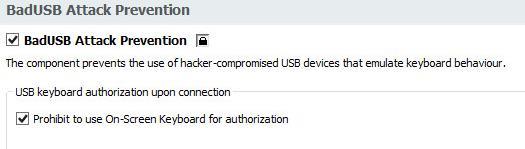Schutz vor modifizierten USB- Geräten Der Schutz vor modifizierten USB- Geräten hat nun eine eigene Sektion bekommen.