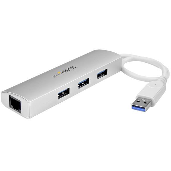 3 Port mobiler USB 3.0 Hub plus Gigabit Ethernet mit eingebautem Kabel Product ID: ST3300G3UA Das ist ein äußerst nützliches Zubehör für Ihr MacBook. Dieser mobile USB 3.