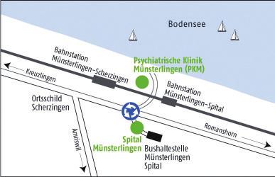 Informationen und Anmeldung Psychiatrische Klinik Münsterlingen, Simone Weber Sekretariat, Seeblickstrasse 3, CH 8596 Münsterlingen Tel. 071 686 41 13, Fax 071 686 40 35, simone.weber@stgag.