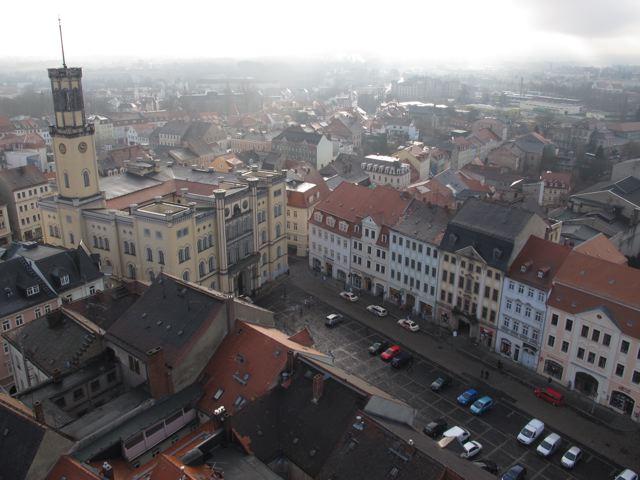 Blick von der Johanniskirche auf den Marktplatz.