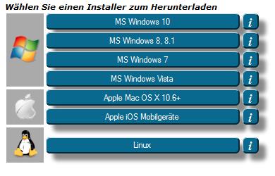 Download der Installationsdatei für das entsprechende Betriebssystem Windows 7 Wenn Sie den Datei Speichern