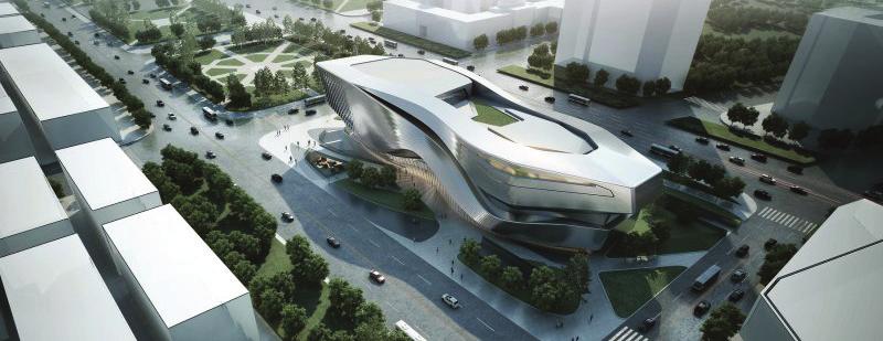 07: 10 Design Dalian Museum Das Gebäude ist eines von sieben Projekten, die gerade in der chinesischen Stadt Dalian geplant bzw. im Bau sind neben dem Museum wird es u.a. eine neue Bibliothek, Stadtplanungsaustellung, Wissenschafts-Zentrum und ein Zentrum für Teenager geben.