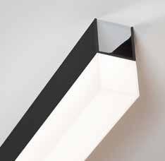 energy efficient LED For ceiling and wall mount Flat or cubic diffuser Profilo in alluminio pressofuso a LED Finitura anodizzata, verniciatura a polveri bianca o nero LED di efficienza energetica ad