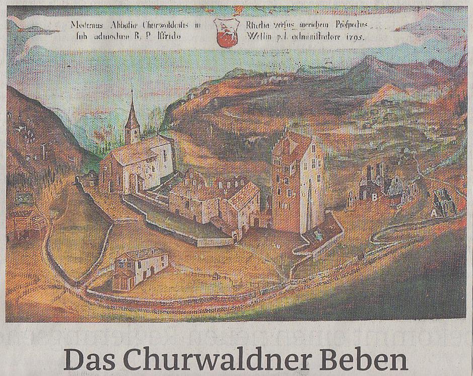 Dokumente geben Aufschluss darüber, dass das Erdbeben mit Epizentrum in Churwalden bis nach Wien verspürt worden sei. Über die Schäden ist allerdings wenig bekannt.