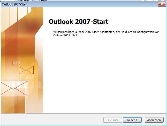 MS-Outlook 2007 Bitte klicken sie