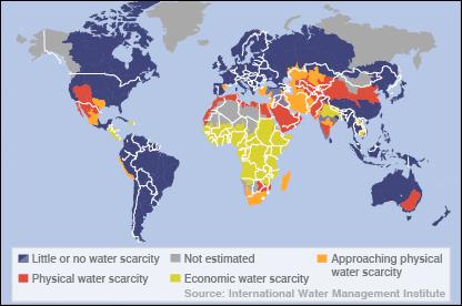 Unterscheidung von wasserknappen Staaten I.