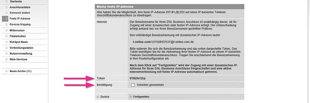1 DSL Business/Business Complete DeutschlandLAN (Übernahme Ihrer festen IP-Adresse von einem DSL Business/Business Complete Anschluss) Hier erfahren Sie, wie einfach die Mitnahme Ihrer festen