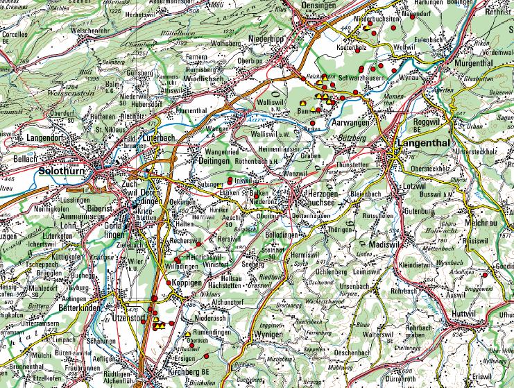 Rothirsch Mittelland - 2 - entsprechenden Standorten während der darauf folgenden Nacht einen Fangversuch durchführen zu können. Abb. 1.