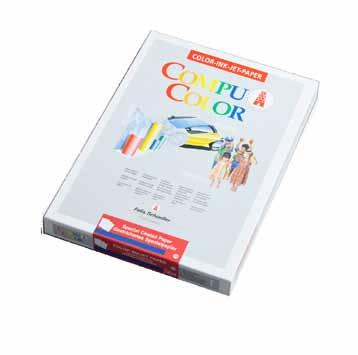 Konzipiert für Farbkopierer, deshalb ausgezeichnete Farbwiedergabe, auch im Inkjetdruck. Geeignet für hochwertige Präsentationen, auch wenn sie mit einfachen Mitteln hergestellt worden sind.