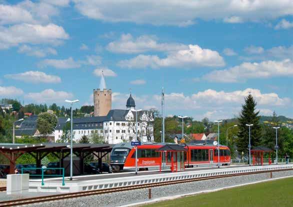 Mit der Erzgebirgsbahn erreichen Sie das Schloss Augustusburg und Schloss Wildeck in Zschopau ganz entspannt aus Richtung Chemnitz und Annaberg-Buchholz.