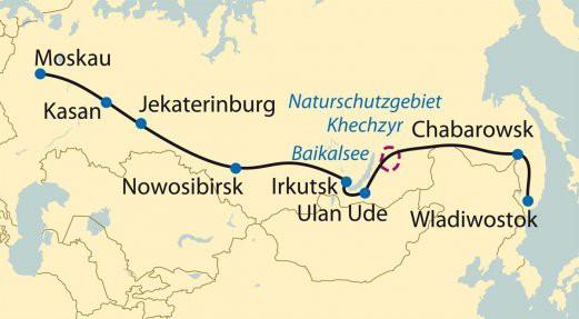 R070: Zarengold: Moskau - Wladiwostok 17-tägige Sonderzugreise von Moskau nach Wladiwostok Das macht diese Reise einzigartig Fahrt auf der historischen Transsib-Trasse quer durch Russland Spannende