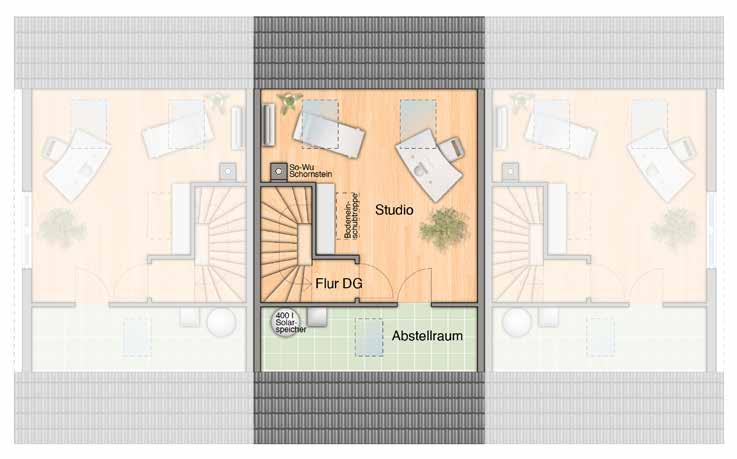 Grundriss Wohnfläche Dachgeschoss Studio 20,67 m 2 Abstellraum 4,70 m 2 Flur DG 1,24 m 2 Die Wohnflächenberechnung erfolgte nach der Wohnflächenverordnung.