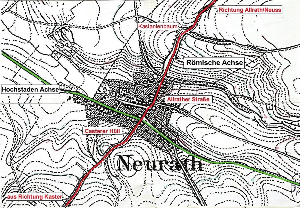 Der Verlauf der durch Neurath führenden Römerstraße wird in Bild 4 gezeigt.
