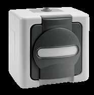 Spritzwassergeschützte Schalter und Steckdosen für feuchte Räume wtue Kombinierte Schukosteckdose/Schalter 16