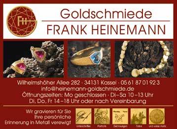 Es geht um Schnelligkeit, Dynamik und Präzision. Frank Heinemann ist Goldschmied und hat seine Goldschmiede in der Wilhelmshöher Allee 282.