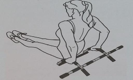 Trizepsmuskulatur / Triceps Dips 1. Chin-up Bar auf ebenen, rutschfesten Boden stellen.