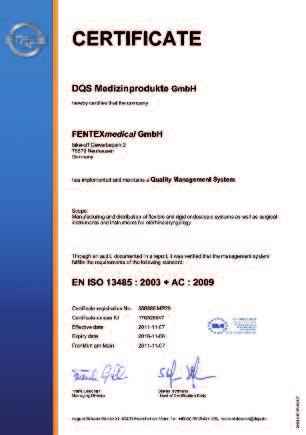 Edition 2012 The content of this catalogue is the literary property of FENTEX medical GmbH.