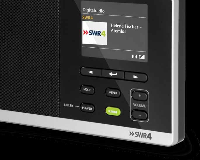 215 SWR4 Edition Der in Rheinland-Pfalz und Baden-Württemberg beliebte Radiosender SWR4 bekommt von TechniSat ein eigenes Digitalradio mit direkter Wahltaste.