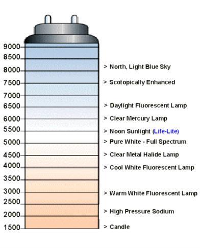 Farbtemperatur Kelvin Lichtquelle Farbtemperatur Kerze 1500 K Natriumdampflampe 2000 K 1) Glühlampe (40 W) 2200 K Glühlampe (60 W) 2680 K Glühlampe (100 W) 2800 K Glühlampe (200 W) 3000 K