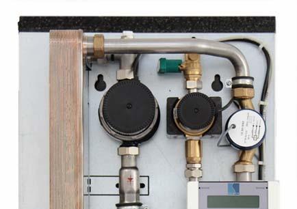 Beschreibung: Die Frischwasserstation, stellt im hygienischen Durchflussprinzip, mittels Plattenwärmeübertrager, Warmwasser zur Verfügung.