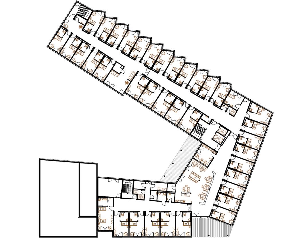 3 REGELGESCHOSSE FÜR 114 BEWOHNER Beispiel: Einzelzimmer + Anteil Allgemeinfläche = ca.