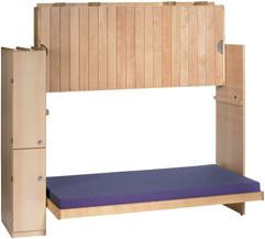 Canto Etagenklappbett (mit abnehmbarer Leiter, oberes Bett klapp- und abschließbar) Modell: Typ 12 B: 2427, T: 860, H: 1724