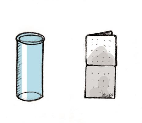 Forscherauftrag Nr. 1 Das Taschentuch im Trinkglas Du benötigst: 1 schmales Glas 1 Papiertaschentuch 1 große Schüssel mit Wasser 1.