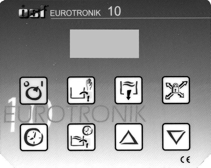 Bedienungsanleitung EUROTRONIK-10 Seite: 7 Der Kontakt K1 in der EUROTRONIK versorgt während des Rückspülens,Klarspülens und Entleerens die Klemme U3, während der übrigen Zeit führt die Klemme U2