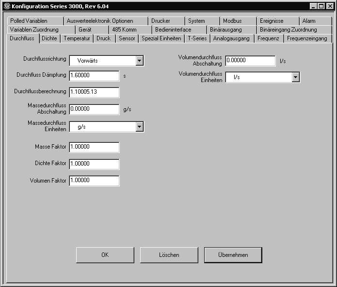 Konfiguration, Charakterisierung und Kalibrierung der Auswerteelektronik Abbildung 5-1 Konfigurations-Fenster Konfiguration der Auswerteelektronik Immer wenn Sie Konfigurationsänderungen auf einem
