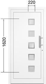 05 PLATA 06 : Alu-Nox flächenbündig Mindestmaß: 570 x 1500 x 36 mm 300 450