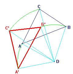 Lösunen Geometrie-Dossier Symmetrie in der Ebene Seite 9 / 10 Aufaben Drehsymmetrie und Drehspieelun (Lösunen sind verkleinert ezeichnet) 1 a) Jeden Punkt einzeln um D drehen, Bildpunkte b) Jeden