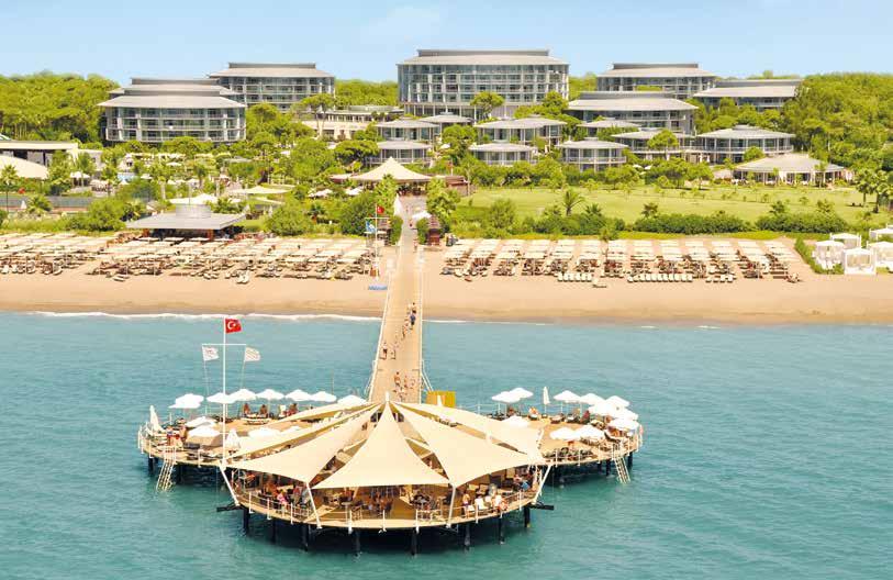 Türkei Antalya - Belek CALISTA LUXURY RESORT ***** Das Strandhotel liegt in Kadriye und verfügt über einen privaten Sandstrand. Die nächste Stadt Belek liegt ca. 4 km entfernt. Flughäfen: AYT ca.
