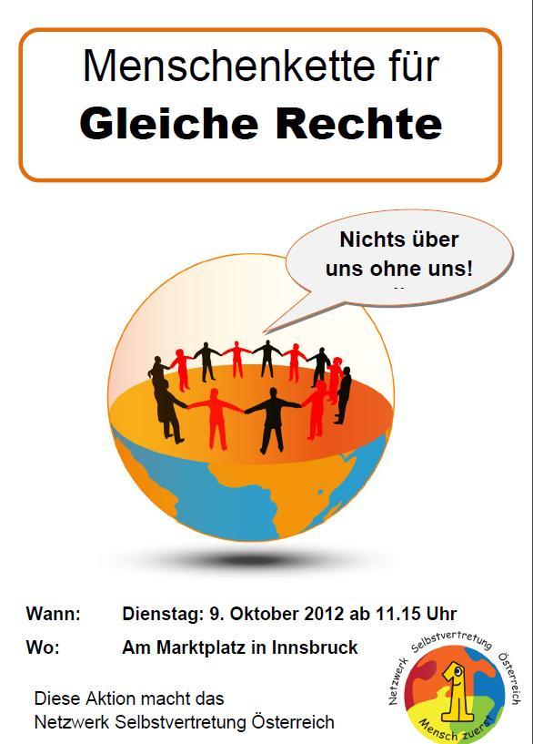 Selbstvertreterwochenende in Matrei am Brenner Wie jedes Jahr waren wir wieder beim Selbstvertretungswochenende in Matrei am Brenner mit dabei. Die Tagung dauerte vom 7.10. bis zum 10.10.2012.