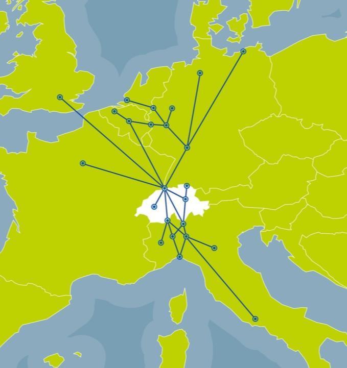 Wer wir sind Korridoranbieterin auf der zentralen Nord-Süd-Achse durch die Schweiz Binnen-, Import- und Exportverkehre Gegründet 2001