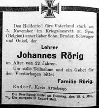 150 Sauerland 4/2013 bevor Hauss zum 1.1.1916 vom Kriegsdienst befreit wurde und wieder in Stemel unterrichtete.