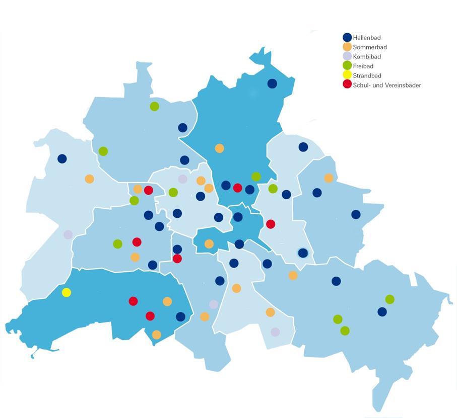 Die Berliner Bäder Anzahl Mitarbeiter: rund 700 Anzahl Bäder: Anzahl Besucher: zusätzliches Angebot: 62 (37 Hallenbäder, davon 4