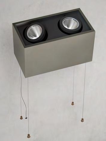 architektonisches licht Pendel BOXs Gehäuse aus Stahlblech, Farbe nach RAL pulverbeschichtet. Innengehäuse geschlossen in Matt-Schwarz pulverbeschichtet.