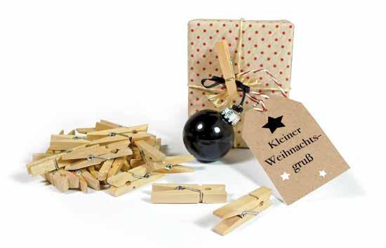 21 cm, CDT: 10 sets, 400 sets par carton 4625-0001 4733-0001 Geschenk-Klammern aus Holz Wooden gift pegs /