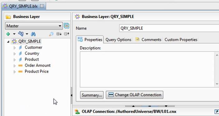 Universe on BEx query Author a UNX universe on a Bex query to improve user adoption o o o o o o o Display BEx query in more user-friendly way Create universe with Information Designer Tool Select a