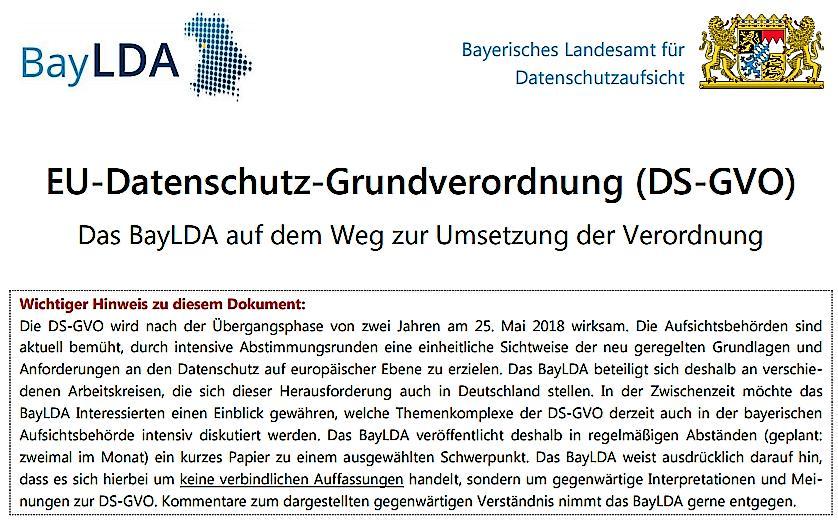 Tipp: DS-GVO-Veröffentlichungen der Aufsichtsbehörden